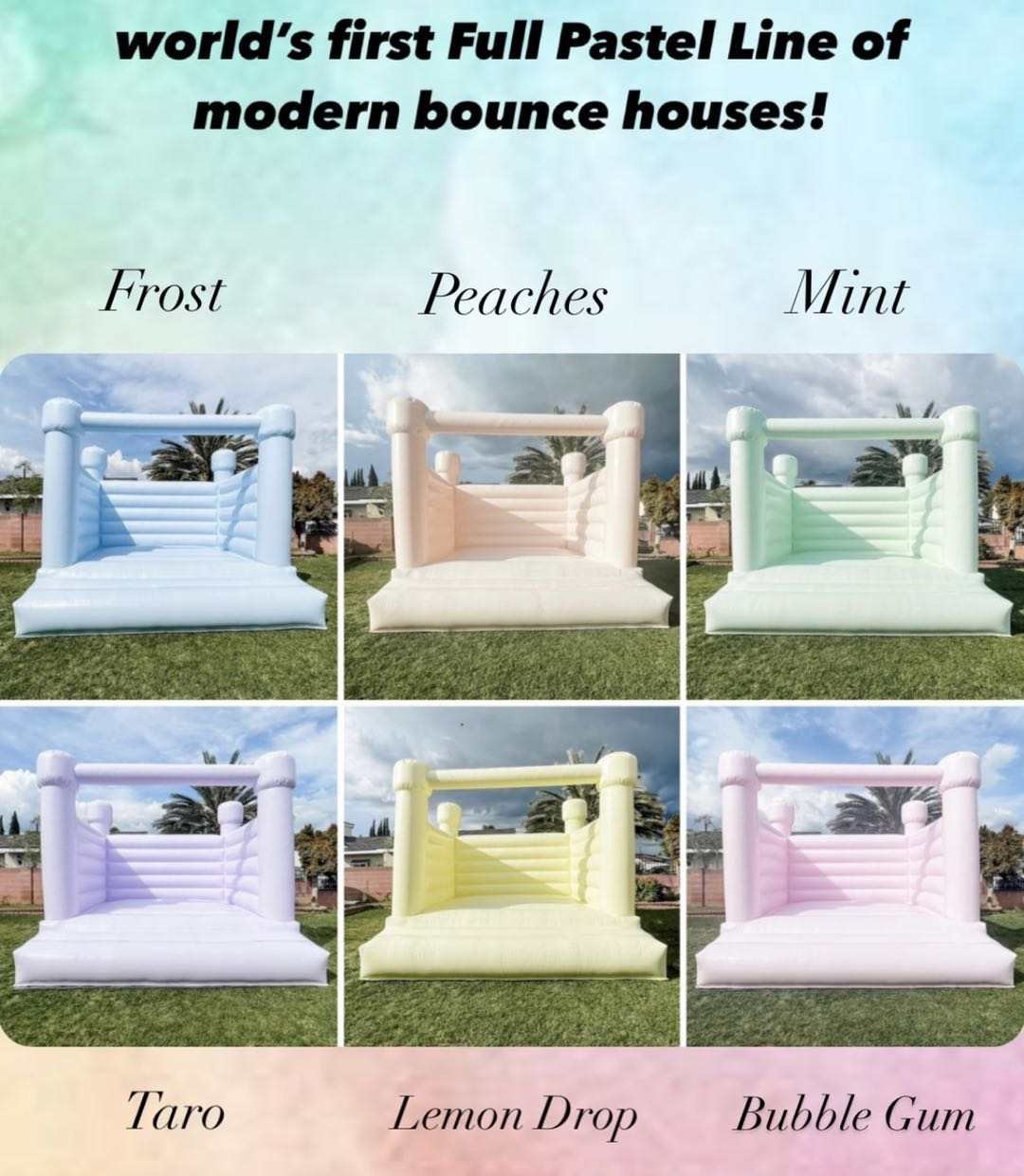 Home Use 10ft Kids Party Moon Walk Mini White Bounce House Jumping Castle