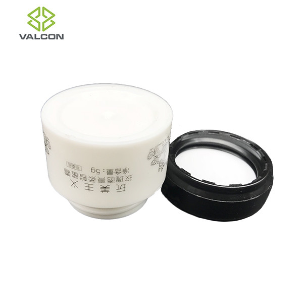 Customized Plastic Cream Jar 5 ML Black PE Screw Cap 30 MM Height