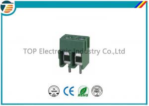 China Pitch 5.0mm PCB Screw Terminal Block Connector 2 PIN Green Color on sale