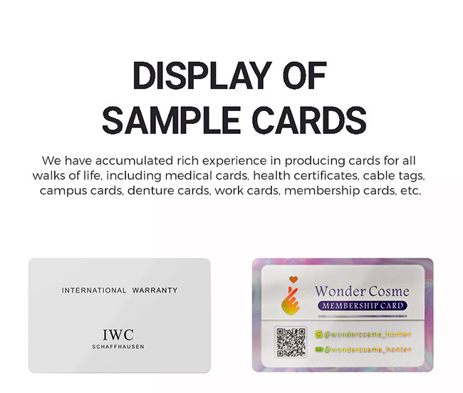 Custom Plastic Membership Card Blank PVC ID Cards Waterproof