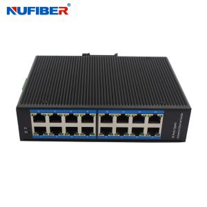 Industrial POE Ethernet Switch 16 Port with Auto Negotiation and Auto-MDI/MDI-X Function and 12V to 52V DC Redundant Power Input