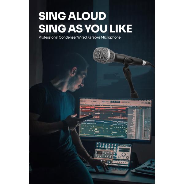 Lightweight 176g Studio Condenser Microphone For YouTube Plug And Play