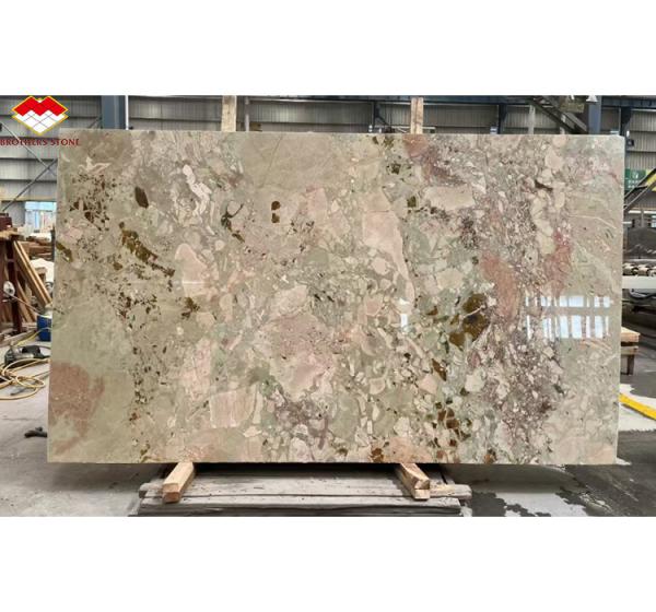 Quality Modern Hotel Design Polished Monet Garden Marble Big Slab for Bathroom Vanity Wash Basin for sale