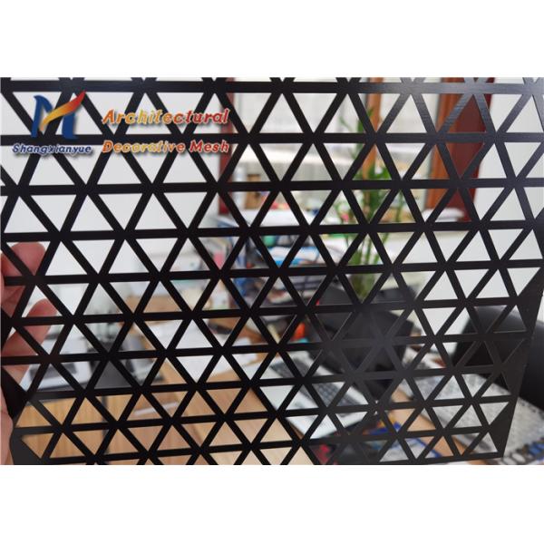 Triangle Hole Black Perforated Aluminum Mesh 2440mm 1220mm