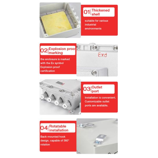 Explosion-Proof Electrical Distribution Junction Box Customized Industrial Electrical Box Aluminum Alloy Casing