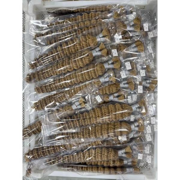 Blonde 100% unprocessed human hair bulk hair extension natural cuticle hair bulk for wholesale