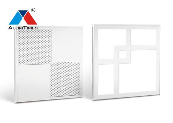 Quality Zero Clearance Perforated Metal Drop Ceiling Tiles Closed Floating for sale