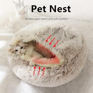 China Cat'S Nest Warm In Winter Pet'S House Quilt Four Seasons Cat Calming Bed Supplies Closed Cat'S Bed on sale