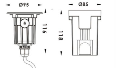 No Glare CREE COB LED Depth Illuminant Underground Light With Die - Casting Aluminum