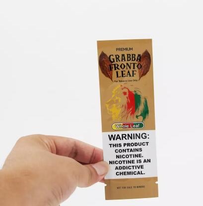 Custom Clear Window Mylar Foil Plastic Packaging Pouch Tobacco Bag