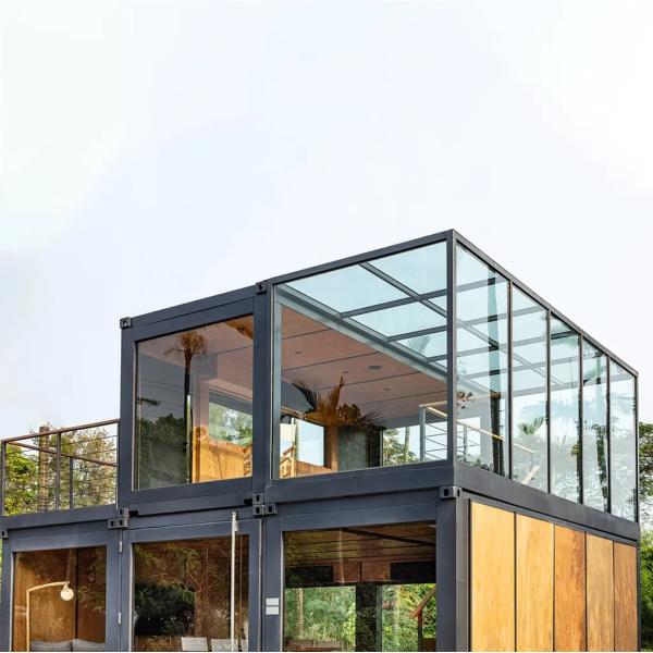 Extended Foldable Prefab Container Homes_40ft Folding Living Container Cabin Foldable Container House