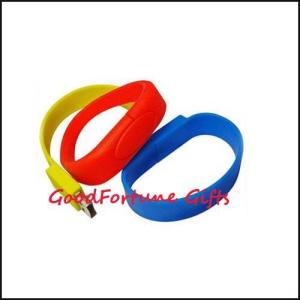 China Silicon Wristband bracelet U-disk promotion gift printe logo wholesale