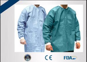 China Lightweight Disposable Non Woven Lab Coat For Clinical Medical Students on sale