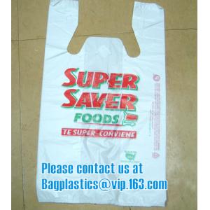 100% Biodegradable and Compostable, T-shirt Bags, EN13432 Certificate, green