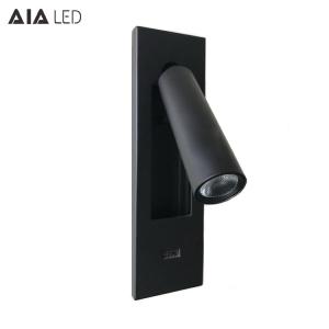 China 3W interior USB led bed reading lamp headboard wall light reading wall lamp for hotel projects on sale