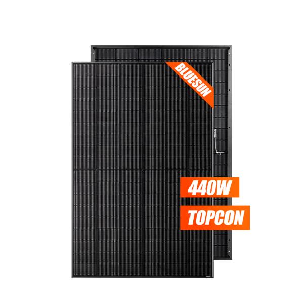 Bluesun Shingled Solar Panels 500w Home Power Station Pv All Black Roof Energy Sun Power Solar System Use
