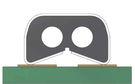 Flat 50mm Conductive Foam Gasket , 50mm Conductive Shielding Gasket