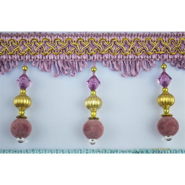 Delicate handmade wholesale ODM curtain lace accessories beaded decorative fringes tassels