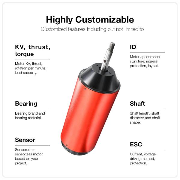 Wireless Underwater Motor Control System 70141 With 50KG Thrsut For Efoil