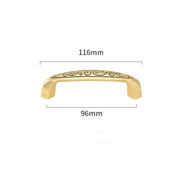 Quality Classic Gold Brass Cabinet Pull Handles Kitchen Knob Drawer for sale