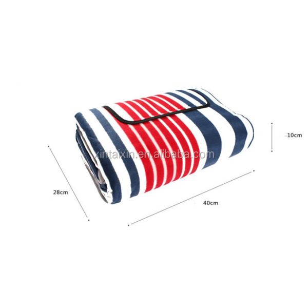 Manufacturer stripe padded beach mat foldable picnic mat flannel sleeping mat