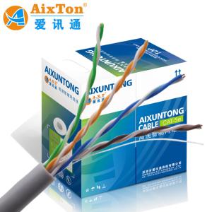 China Category 5E UTP Cable 0.5mm Bare Copper 100M Cat5e Telecommunication Cable wholesale