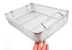 Sterilization Storage Wire Mesh Baskets Stacking Handle Medical Instruments