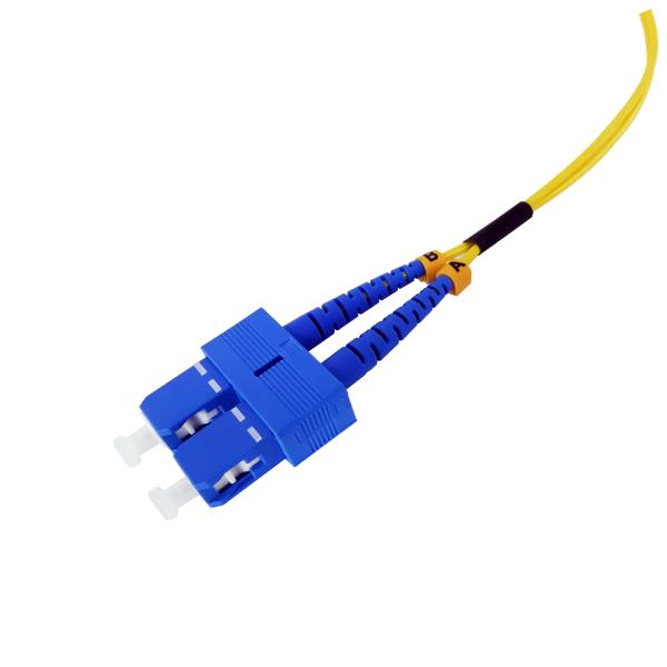 2.0mm LC UPC To SC UPC Fiber Optic Patch Cord Single Mode Duplex