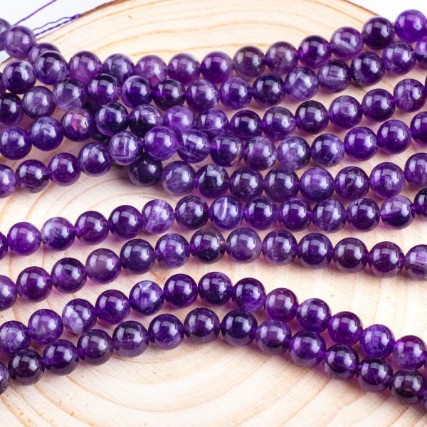 Dark Amethyst Semi Precious Stone Beads Loose Gemstones For Jewelry Making