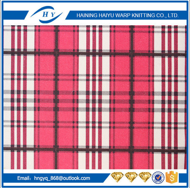 China Fashion Printed Fleece Fabric Plaid Fleece Fabric For Blankets wholesale