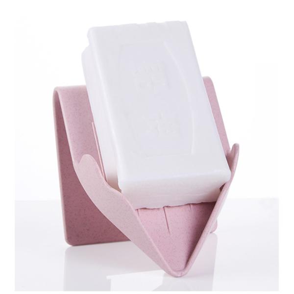 Quality Waterfall Soap Dish Stand Soap Holder Wall Mounted Soap Tray Self-Adhesive Waterfall Drain Dish Cup Space Saving for sale
