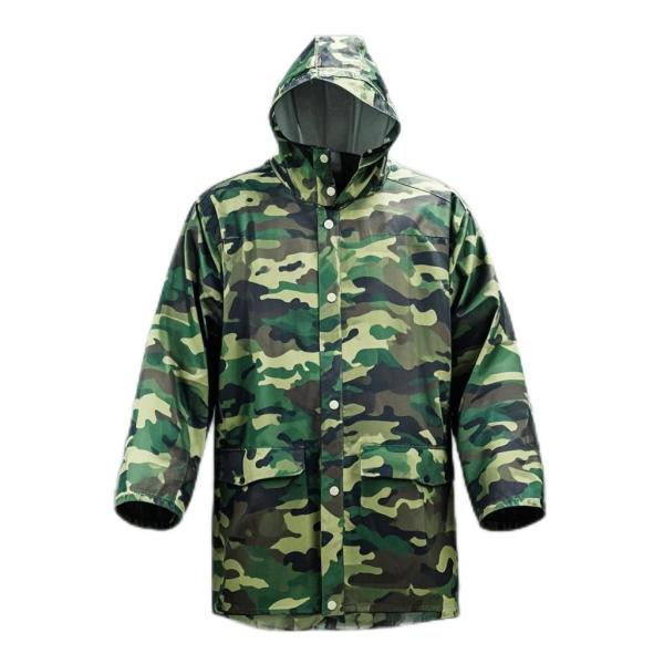 Polyester Military Style Rain Poncho Security Guard Waterproof Tactical Rain Coat For Men