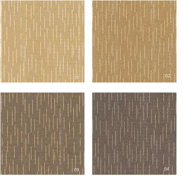 Pure color striped 100%solution dyed invista nylon 6 carpet tile