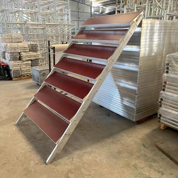 Adjustable Portable Stage Platform Modular System Square Red Finish Aluminum Alloy Stage