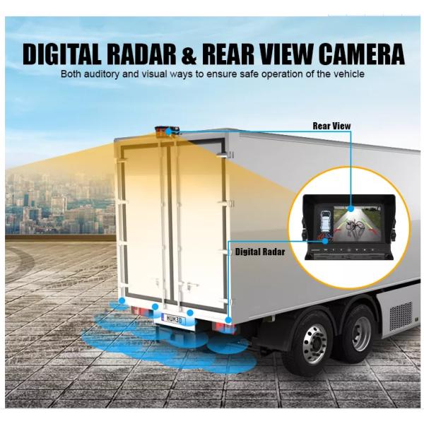 Auto 12V 24V Visual Reversing Radar System Car Backup Radar For Heavy Duty