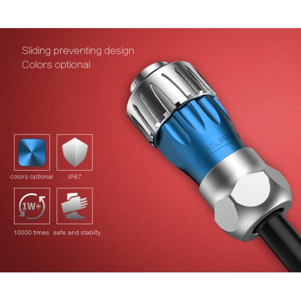 USB3.0 Metal Shell Plug Dual USB Panel Mount M24 9Pin Soldering Cable Connector for Data Transmission