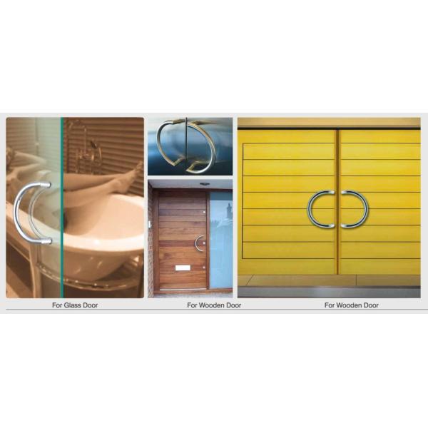 gate handles brass / SUS exterior door handles set Dia. 32mm tub curved design W-DH605 glass shower door handle