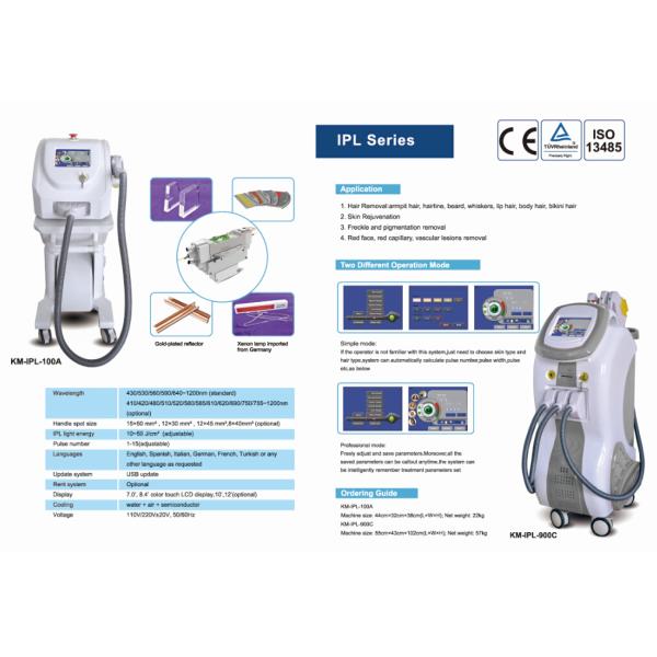 Painless Portable IPL Laser Machine Waterproof With Air Water Wind Semiconductor Cooling Gel