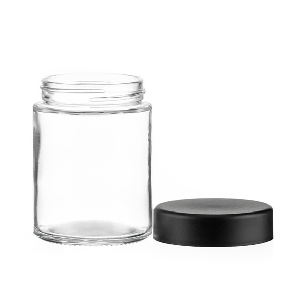 4oz Child Resistant Clear Jar Flower Packaging Flower Glass Jars Containers