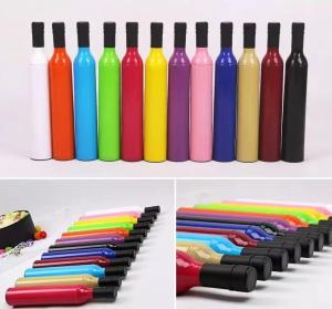 China 105cm Manual Open Custom Wine Bottle Umbrella With Silver Coating wholesale