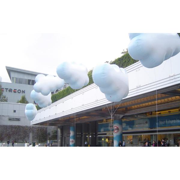 Helium Advertising Inflatable Lighting Decoration Balloon Colud Cube For Outdoor