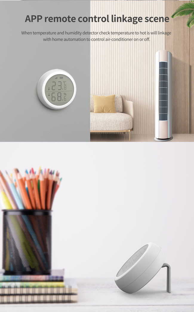 ROHS Zigbee Temperature Humidity Sensor Remote Control Smart Life Temperature Sensor