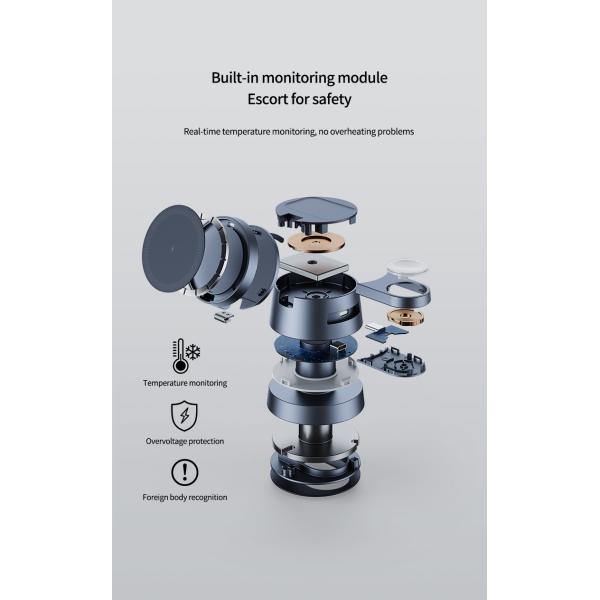 X6 Mushroom Design Wireless Charger Night Light Dark Grey / Golden Rose