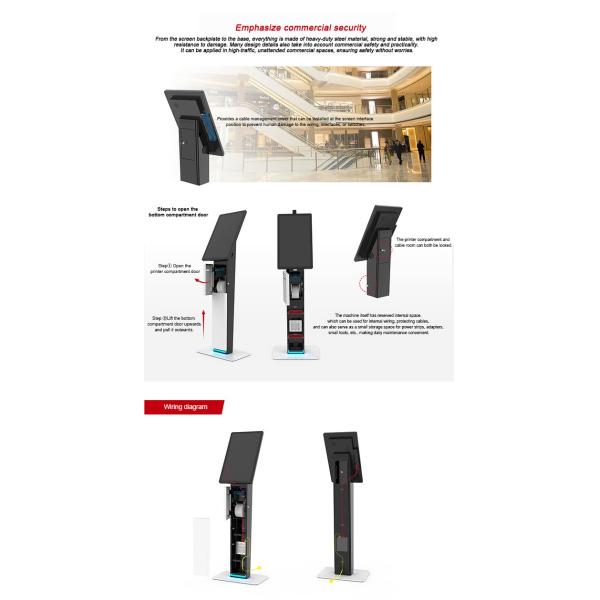 Retail And Dining Self Service Touch Screen Kiosks Food Service Kiosk 27inch