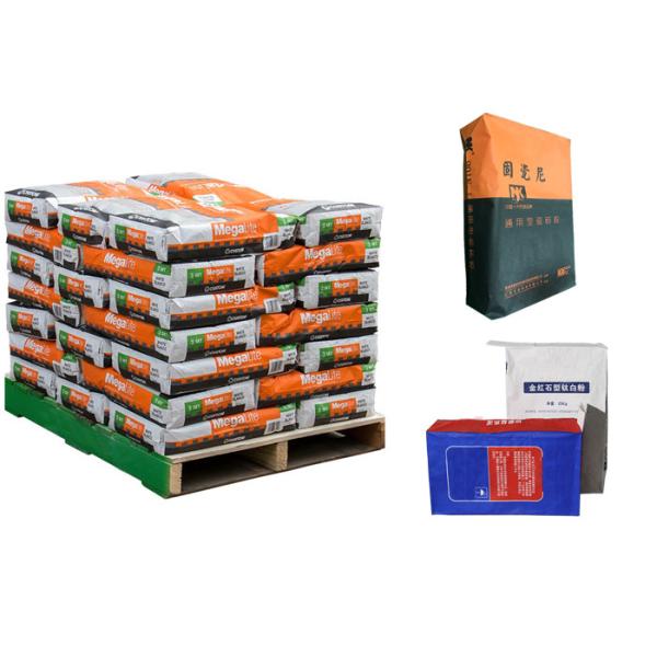 25kg 50kg Kraft Valve Paper Bags Clay Gypsum Plaster Mortar Powder Empty Block Bottom