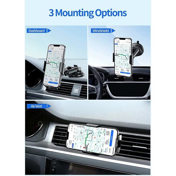 Leather Qi Wireless Car Charger Auto Clamping Mount 15W For Iphone 13