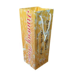 China Custom Personalised Wine Bottle Paper Bags Packaging With Design Printing wholesale