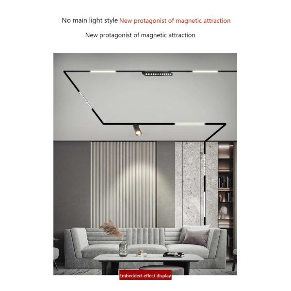 1200LM 12W 48V Modern Recessed Track Lighting Rail 1200LM Flux