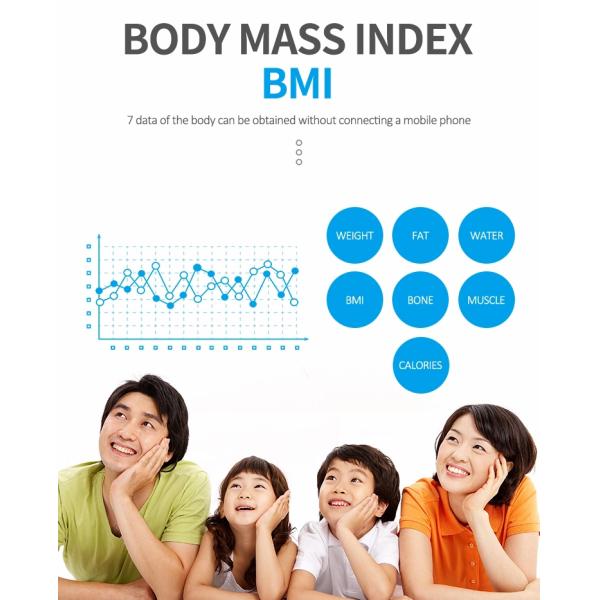 Unit Convertible Tempered Glass Platform Electronic Body Fat Analyser Scale