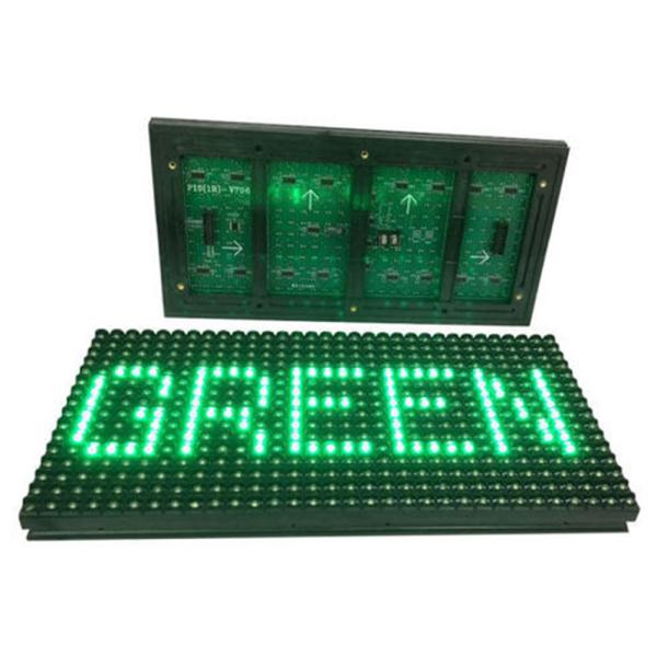 Quality P10 Single Green Led Display Module DIP Outdoor Waterproof 32*16 Matrix 1/4 Scan for sale